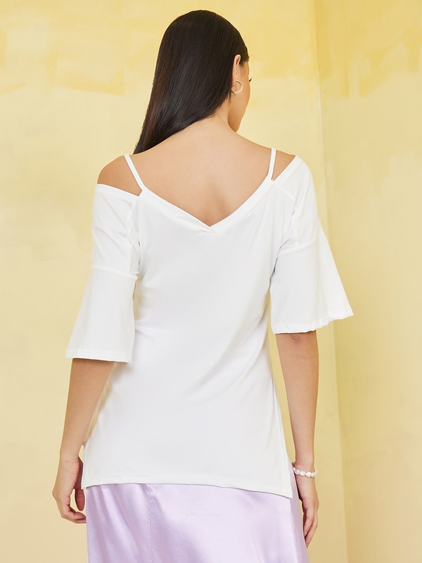 Calvin klein cold shoulder top clearance