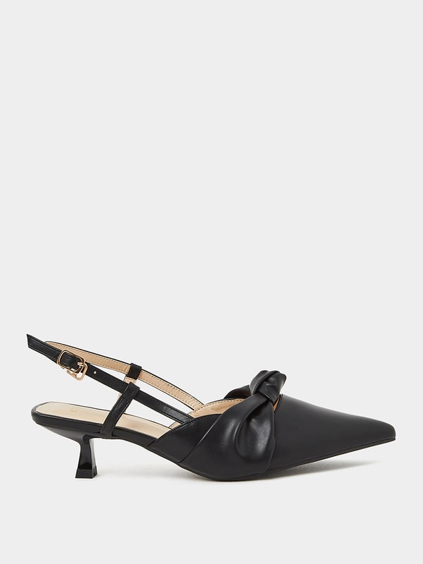 Solid Ankle Strap Kitten Heel Shoes Styli