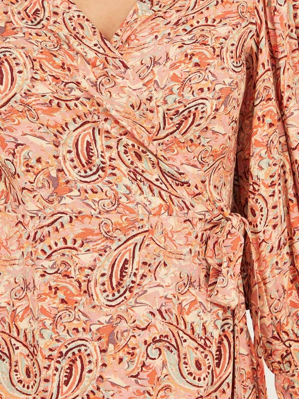Paisley online wrap dress