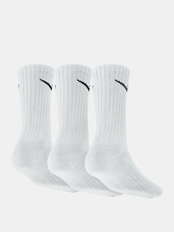 Buy Pack of 3 Training Crew Length Socks White For Men Styli UAE