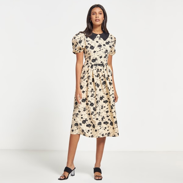 Self portrait abstract floral guipure sales mini dress