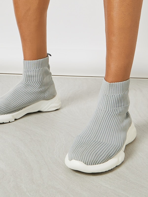 Grey sock trainers hot sale