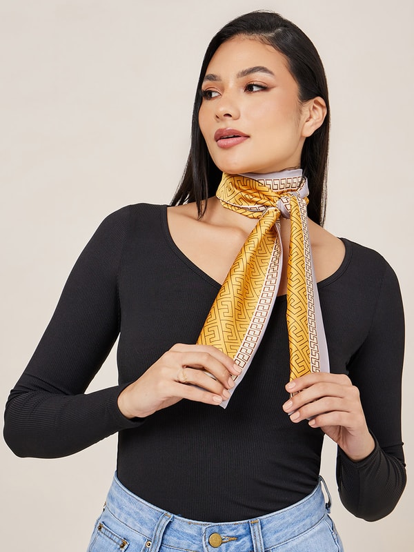 Gold neck scarf discount