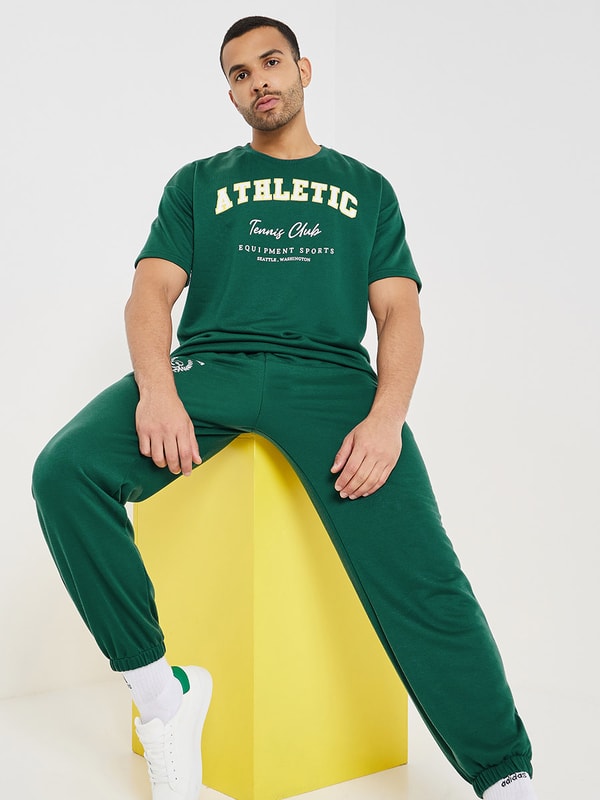 Varsity Print TShirt & Oversized Jogger CoOrd Set Styli