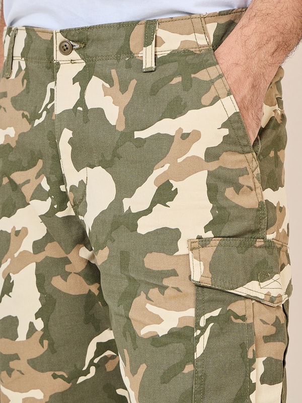Wrangler ripstop top camo cargo shorts