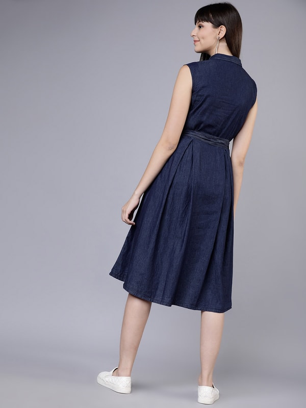 tokyo talkies denim dresses Tokyo Talkies Women Maxi Light Blue Midi/Calf Length Dress - Buy Tokyo  Talkies Women Maxi Light Blue Midi/Calf Length Dress Online at Best Prices  in India