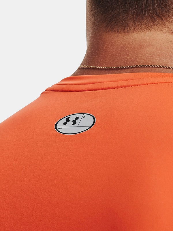 Orange under armour t store shirt