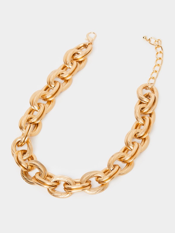 Buy Big Chunky Chain Necklace Gold For Default Category Styli UAE