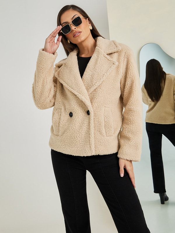Oversized faux deals fur coat
