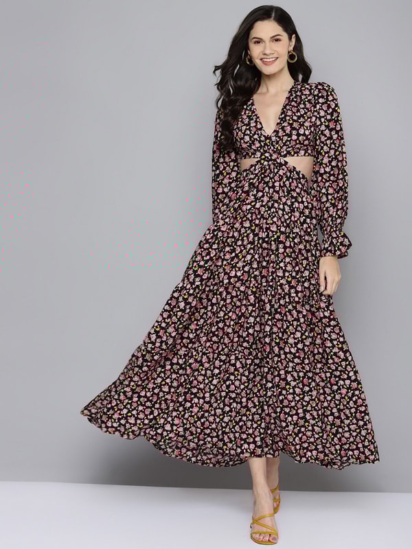 Only ditsy floral maxi dress top
