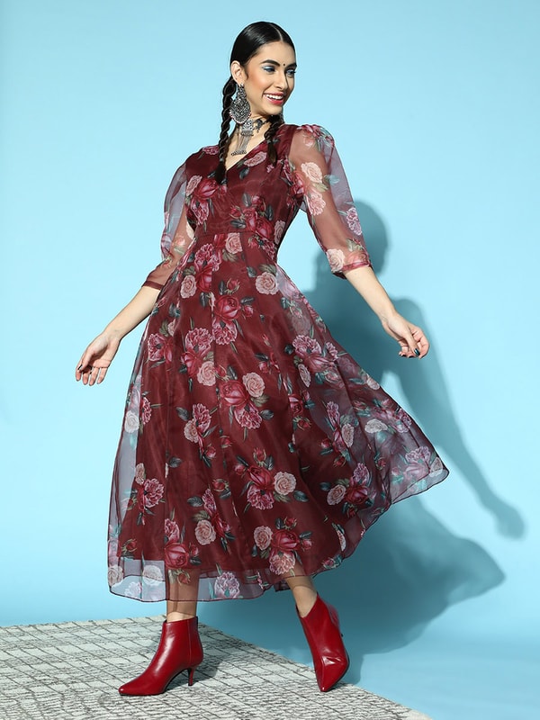 Organza mesh hotsell maxi dress
