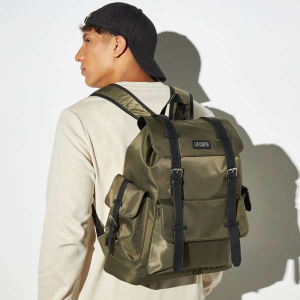 Logo Patch Detail Backpack