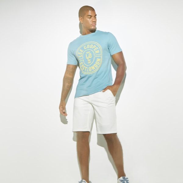 Logo Print Crew Neck T-Shirt with Short Sleeves