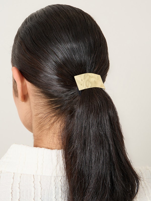 Buy Gold Metallic Hair Tie Gold For Women Styli Saudi