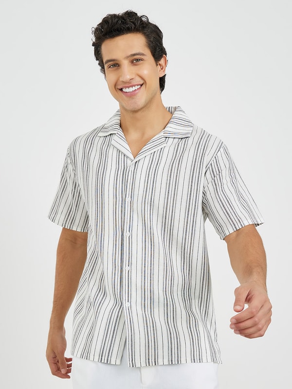 【SATUR】All Day Cotton Stripe T-Shirt - Resort Cream 7007109336_1.jpg?v=2