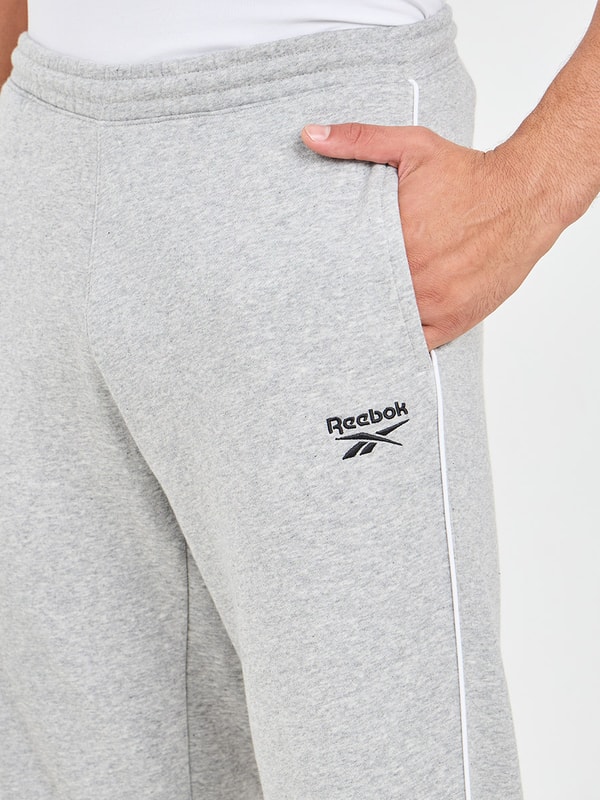 Buy Identity Logo Cuffed Track Pants Grey For Men | Styli Saudi
