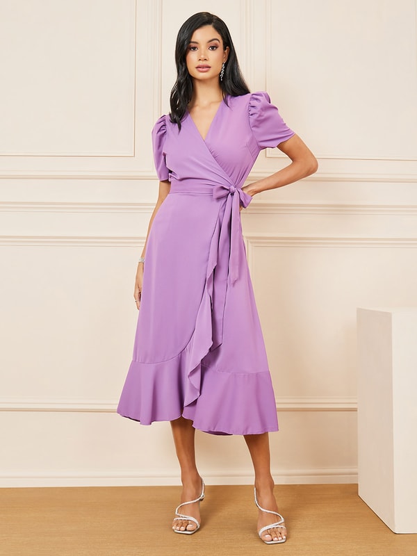 Colie ruffle wrap dress hot sale