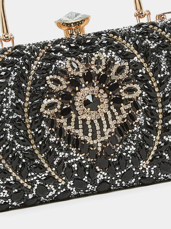 Stone colour clutch bag on sale