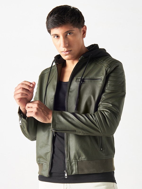 Long bomber sale jacket with hood