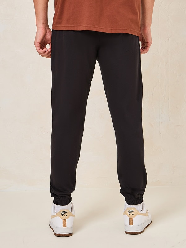 Black Baggy Fit Drawstring Joggers