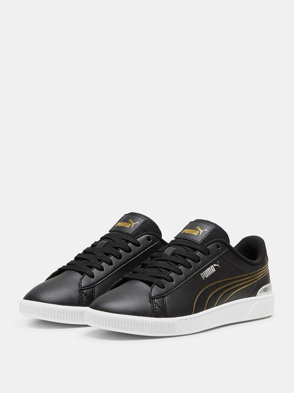 Buy Vikky v3 Metallic Shine Low Top Sneakers Black For Women