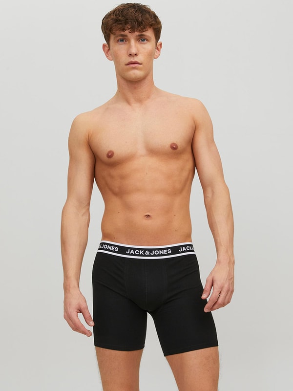 Buy Pack of 5 - Solid Boxer Briefs Black For Men | Styli UAE