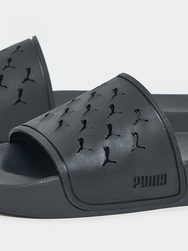 Buy Leadcat 2.0 Cut Out Logo Detail Slides Black For Men Styli Saudi