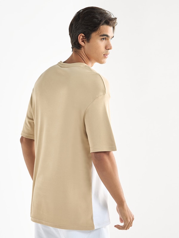 Tシャツ・カットソー WOOALONG Stripe slim Tshirts LIGHT BEIGE WL242JST02WLBE 우알롱(WOOALONG) Stripe slim T-shirts - LIGHT BEIGE - 사이즈