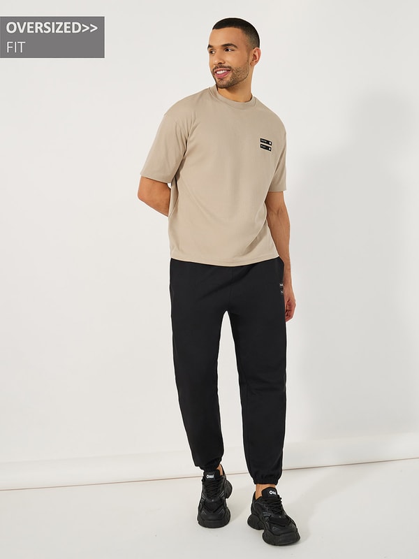 Graphic Print Oversized T-Shirt and Terry Joggers Co-Ords For Men
