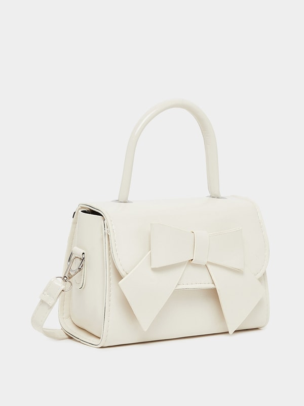 Ribbon Accent Handbag with Top Handle For Women at Saudi | Styli