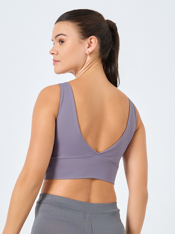 Low Back Broad Underband Low Impact Sports Bra For Women at UAE | Styli