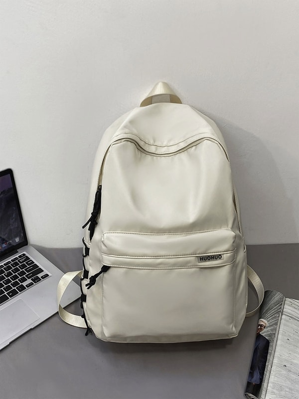 Solid Zip Closure Backpack For Women at Saudi | Styli