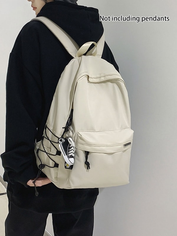 Solid Zip Closure Backpack For Women at Saudi | Styli