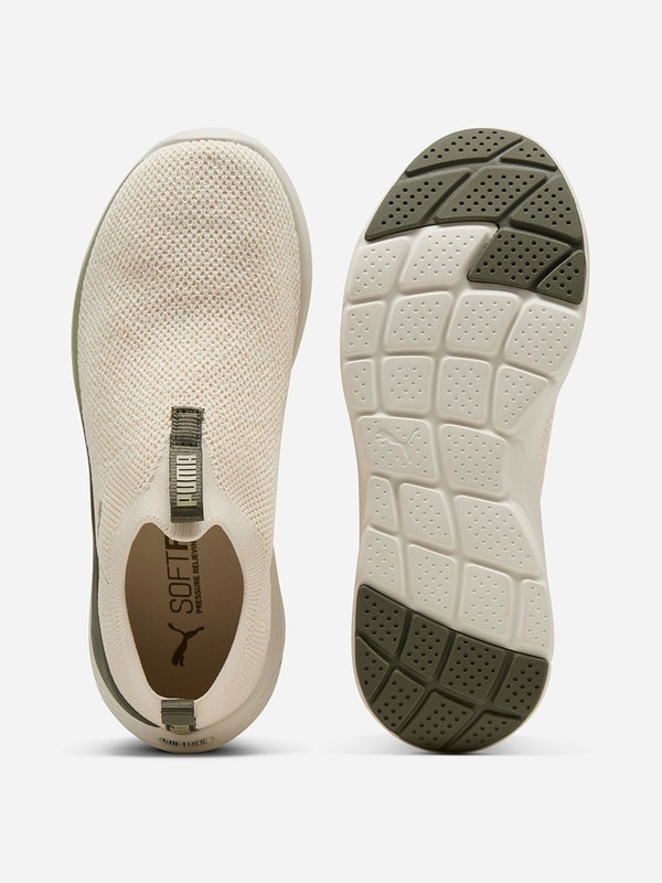 【REMI RELIEF】 SUEDE LIKE STADIUM JAMPER Softride Remi Slip-On Knit Sneakers For Women at Saudi | Styli