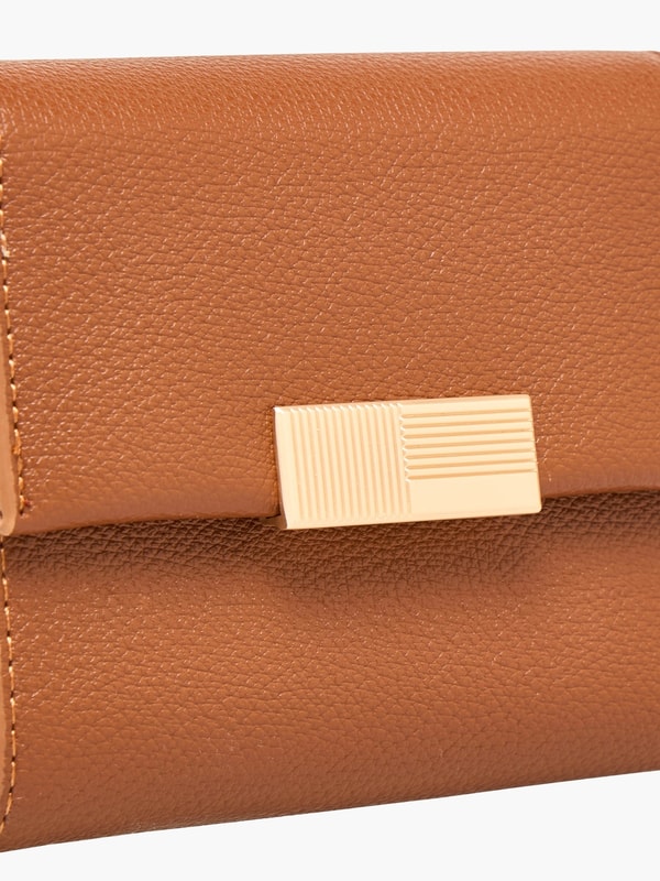 Textured Wallet with Flap Closure For Default Category at Kuwait | Styli