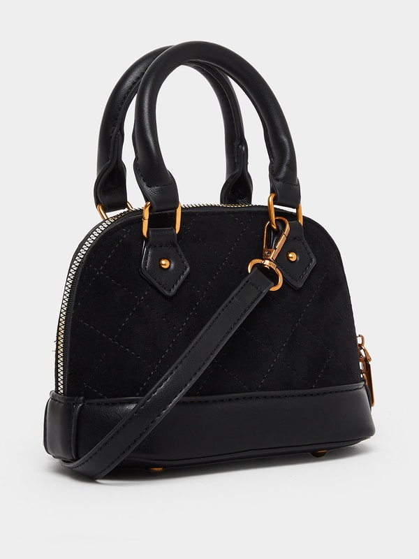 Black Quilted Dome Handbag For Women at Saudi | Styli