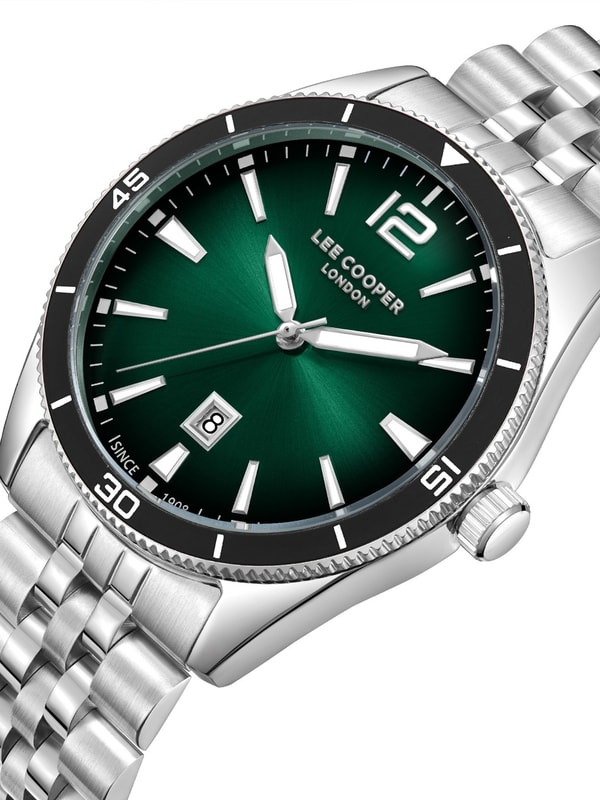 AX32 Analog Watch with Metal Strap - LC08281.360, Silver For