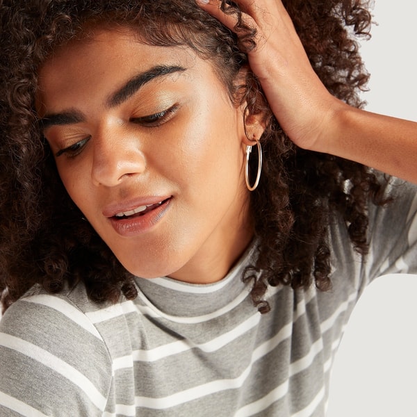 Chunky medium hoop earrings madewell new arrivals