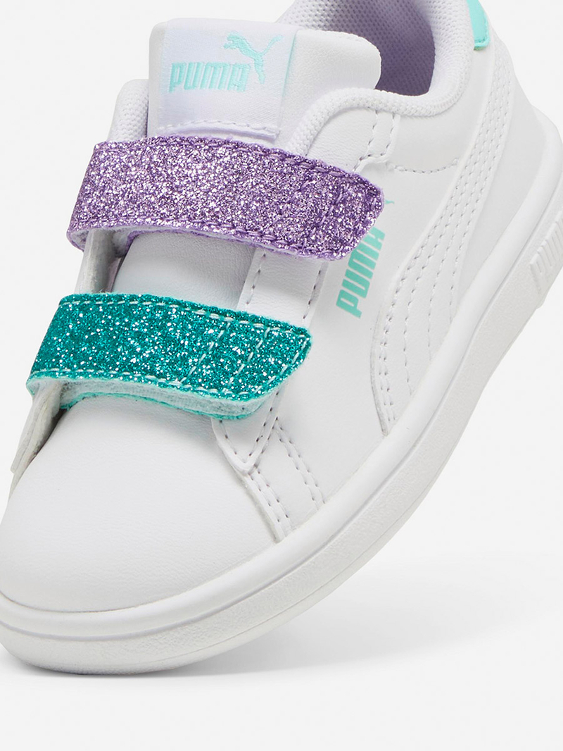 Buy Smash 3.0 Glitter Velcro Shoes White For Kids | Styli UAE