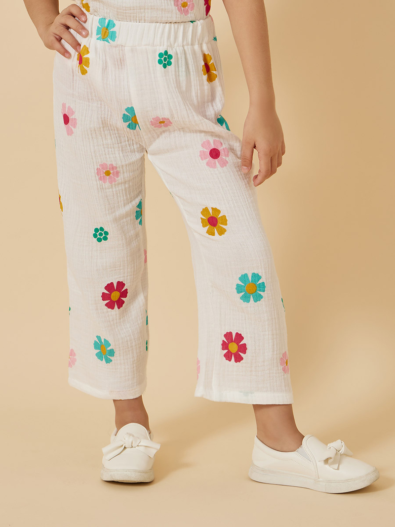 ■DHYANI■ Floral Frill Pants (Mandarin) Dolce & Gabbana Green Floral Print Ruffle Pants – Treasures