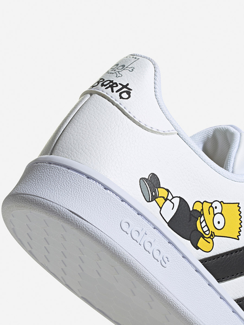 Buy Grand Court Bart Simpson Print Sneakers White For Men