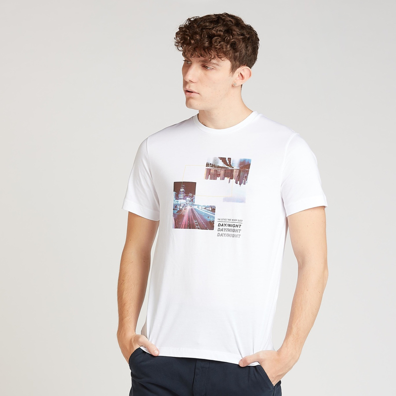 【SATIIIZ】Leito Printed Short Sleeve T-Shirt SATIIIZ】Leito Printed Short Sleeve T-Shirt 2024 Spring