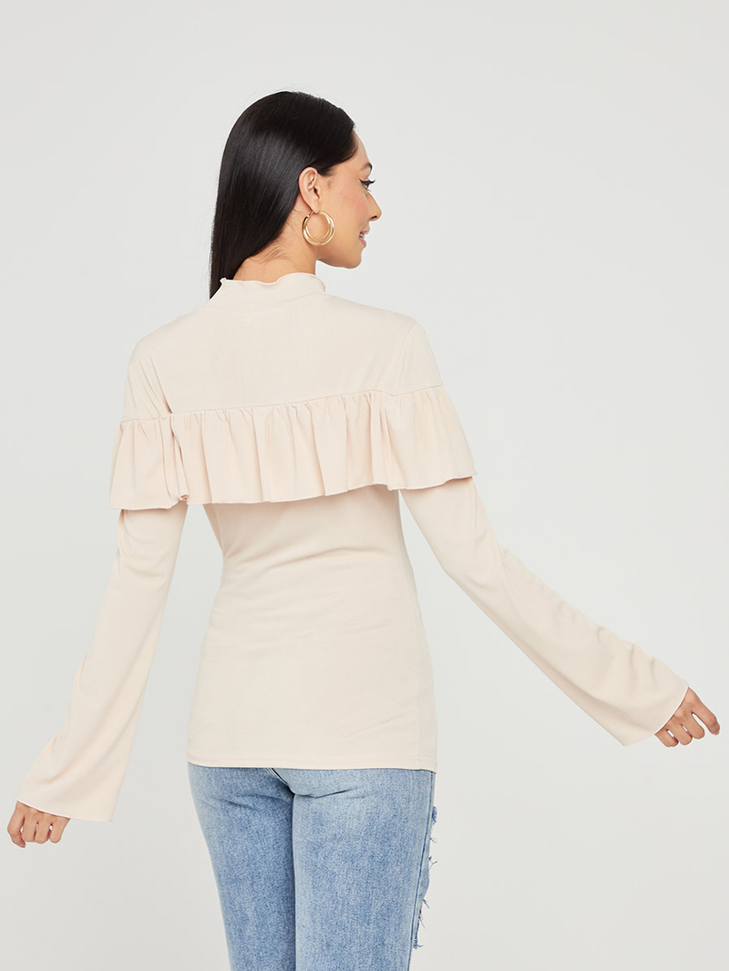 Eaphi angel sleeve rib knit