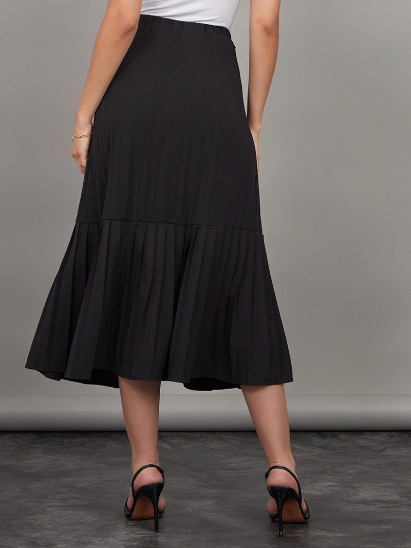 【関税&送料込】Ami Black Polyester Skirt AMI Paris virgin-wool Skater Skirt | Black | FARFETCH JO