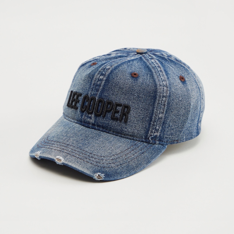 Distress Bill Detail Embroidered Denim Cap For Men at Saudi