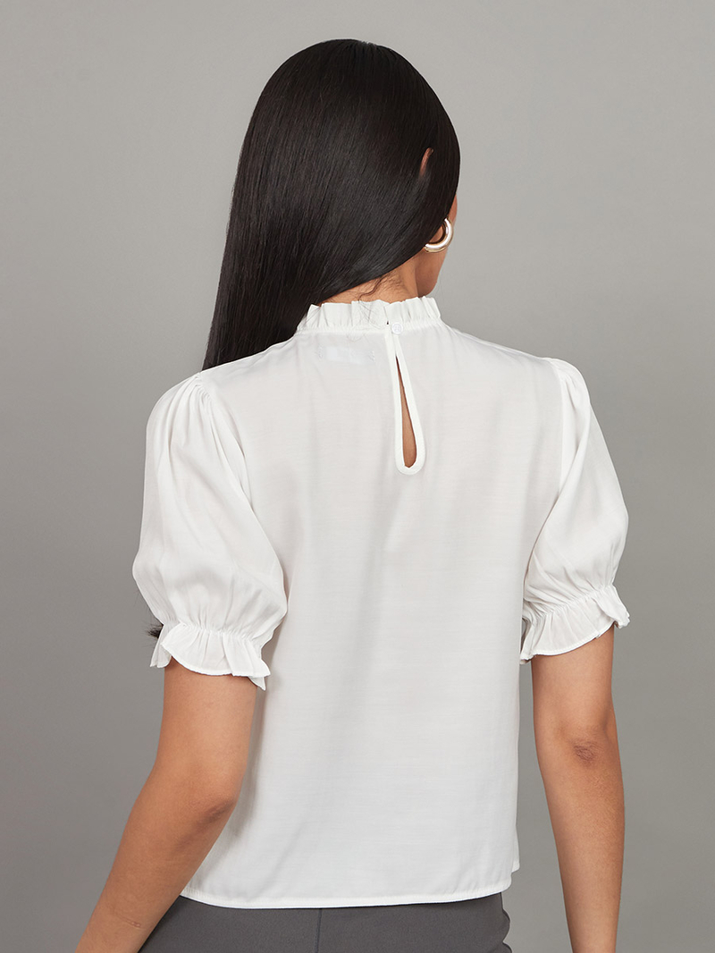 【大幅値下げ】Bell Sleeves Short Blouse Women's Ruffle Short Sleeve Wrap Top – A New Day™ Yellow