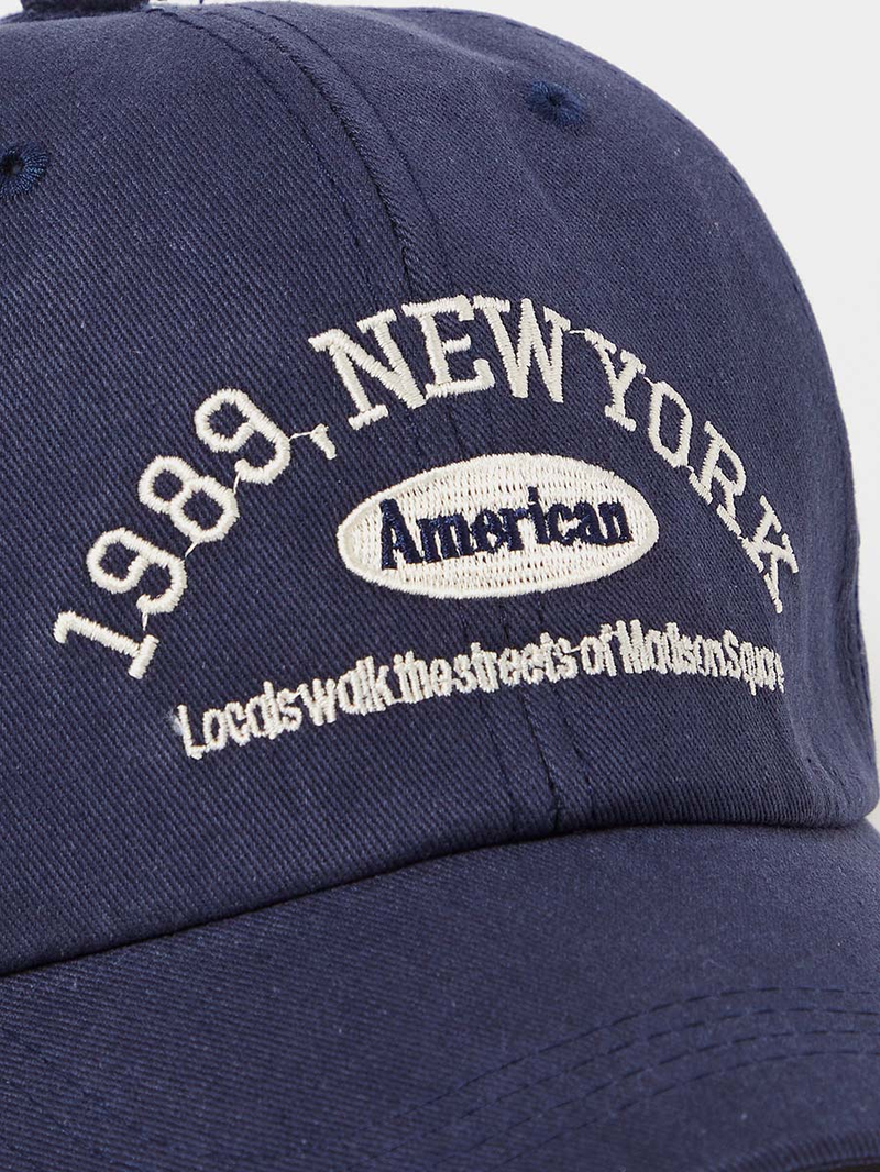 Buy Embroidered 1989 New York Baseball Cap Navy Blue For Men