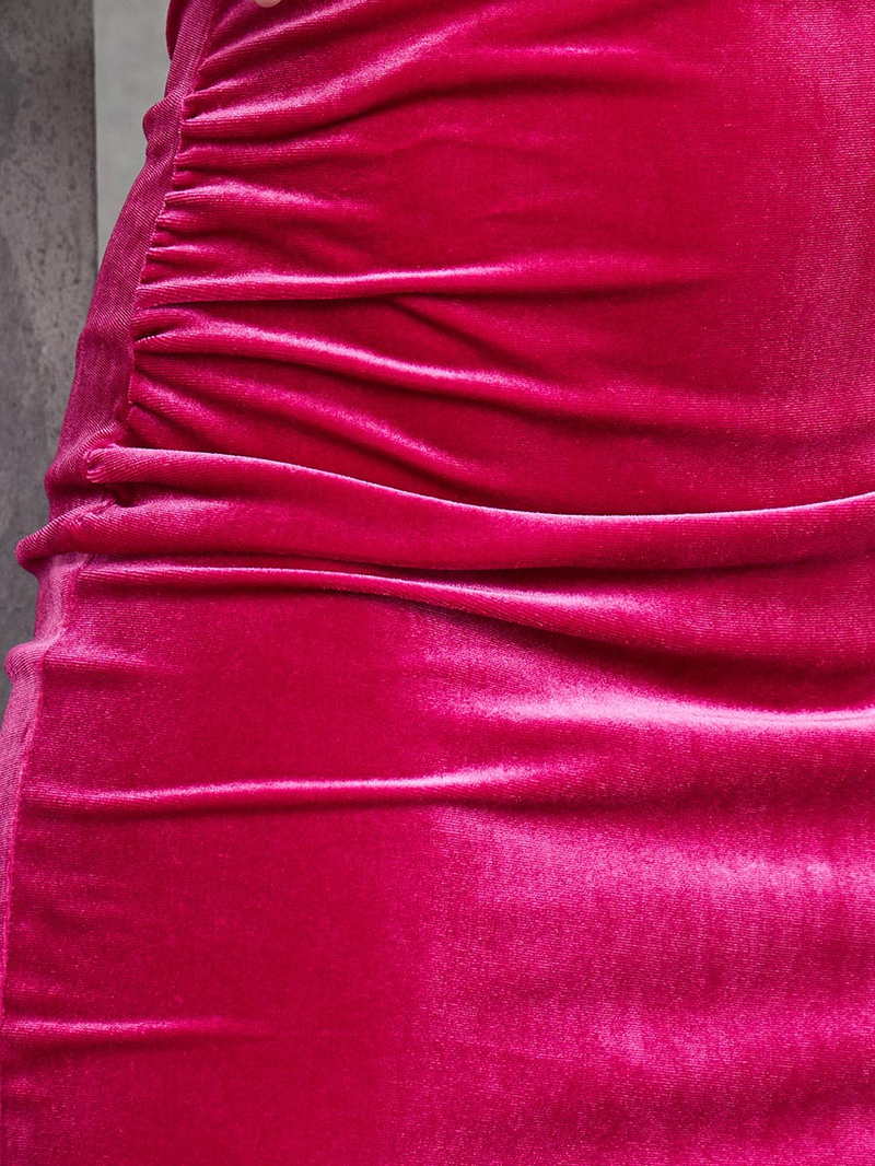 ★fa.er.ie★romantic velvet midi skirt (pink)★韓国送料込 LIMITED EDITION ASYMMETRIC SUEDE MIDI SKIRT - Pink | ZARA