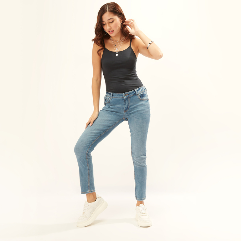 ★GLOWNY★THE COOPER JEANS (MID BLUE)★正規品/韓国直送料込 THE COOPER JEANS (MID BLUE) - GLOWNY