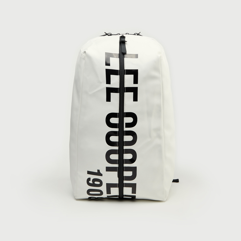 Buy Lee Cooper Logo Print Backpack with Adjustable Strap and